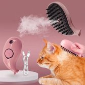 Roze Stoomborstel - Steamy Brush - Katten Stoomborstel - honden stoomborstel - Stoomborstel Kat - Steamy Brush Kat