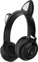 Bluetooth Headset - ZW-028 - Draadloos - Lichtgevend - Schattig - Ook voor kinderen - Kat - Katten - Oor - Puur - Zwart