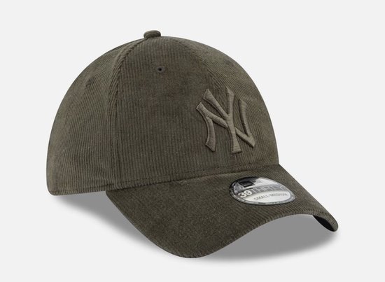 New Era 39Thirty Stretch Cap CORD New York Yankees Olive - S/M