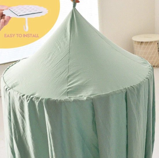 IL BAMBINI - Grote Baby Klamboe voor Babykamer - Babybedje - Groen - Polyester — afbeelding 4