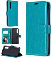 Bookcase Geschikt voor: Samsung Galaxy A30 - Turquoise - portemonnee hoesje