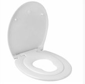 toiletbril voor gezinnen, met afneembare kindertoiletbril, softclosemechanisme, Toiletbril voor kinderen, met extra zitring voor de kleintjes, babyzitje