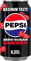 Pepsi -Zero Sugar Cherry - Suikervrije Frisdrank - 24 blikken a 0,33L