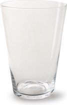 Jodeco Bloemenvaas Nina - helder transparant - glas - D20 x H28 cm - klassieke vorm vaas