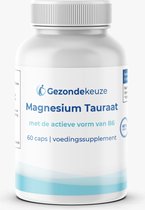 Gezondekeuze - Magnesium Tauraat capsules - Voedingssupplement - met de actieve vorm van B6 - 60 caps - Keto proof