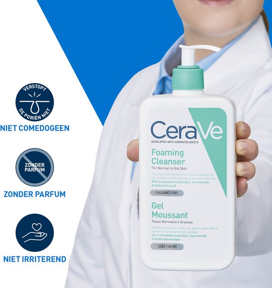 CeraVe Schuimende Reinigingsgel - voor normale tot vette huid - 473ml