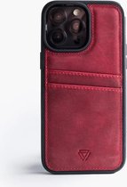 Wachikopa leather Back Cover C.C. Case for iPhone 13 Red