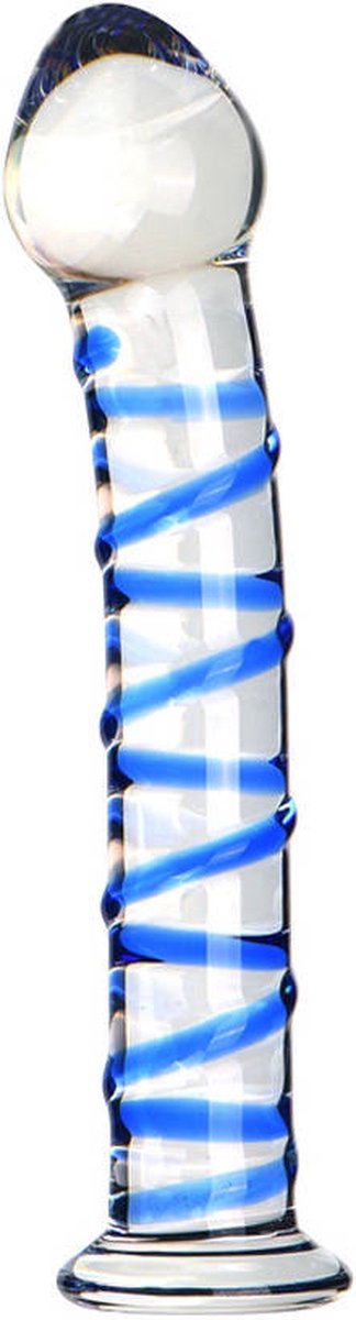Glazen Dildo – Lust Groeven – AnaalDildo – 18 cm – Transparant