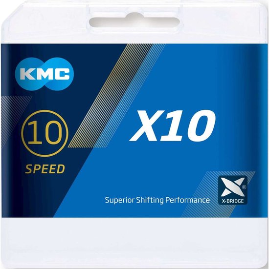 KMC - CHAINE X10 ARGENT / NOIR 114L