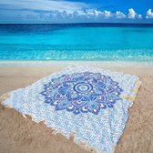 GRANDE serviette de plage - coton BIO - 240x210 cm - Mandala