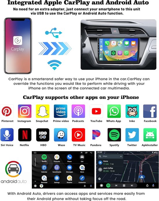 Autoradio Android Pour Fiat Egea 2015-2020 - Écran 9" IPS - Carplay & Android Auto Sans Fil - GPS + Caméra Recul - 6
