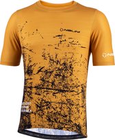 Nalini Heren Fietsshirt korte mouwen - gravel shirt Mosterd - NEW GRAVEL SHIRT Rusty mustard - L