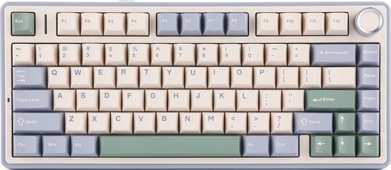 AULA F75 - Draadloze Gaming Toetsenbord - Mechanisch - Gasket - Hot Swap - QWERTY Toetsenborden - Tri mode - 80 Keys - Ceder groen