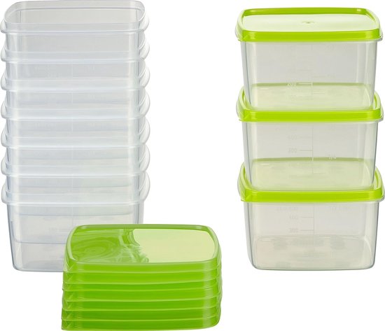 MiraHome Vriesdozen, 8 x 1 l, rechthoekig, roze, voorraaddozen met deksel, luchtdicht, transparante vershouddozen, opbergdoos voor maalvoorbereiding en organisatie, Oostenrijkse kwaliteit