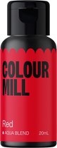 Colour Mill Aqua Blend Voedingskleurstof op Waterbasis - Red - 20 ml