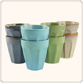 Tasses à Café OTIX - 8 pièces - 250 ml - Porcelaine - Résistantes à la chaleur - FERN
