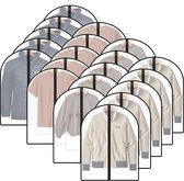 SHOP YOLO-Kledinghoes-kledingzak om op te hangen-60 x 100 cm-12 stuks-beschermhoezen met ritssluiting-voor overhemd- waterdicht-vochtbestendig
