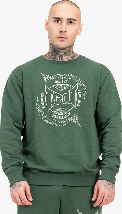 Tapout Heren sweatshirt met ronde hals regular fit GEEST ZWEET