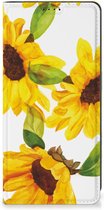 Smart Cover geschikt voor Geschikt voor OnePlus 12 Zonnebloemen