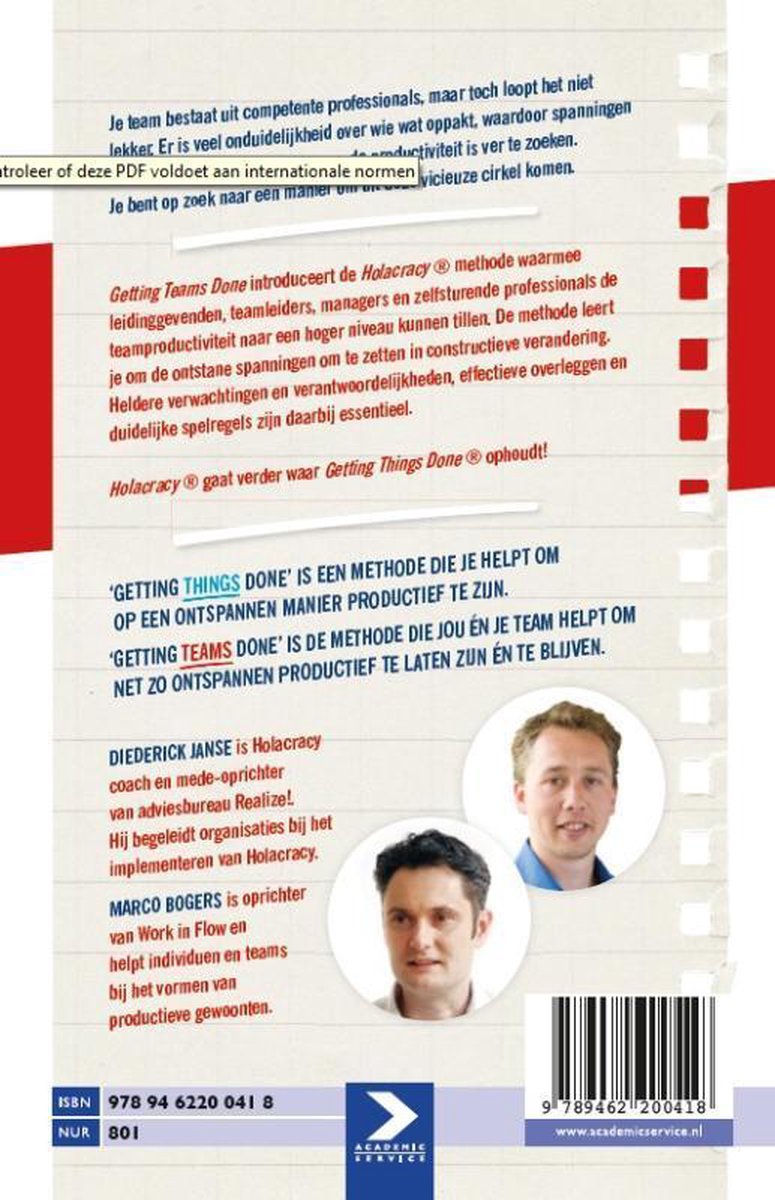 Getting teams done - back cover