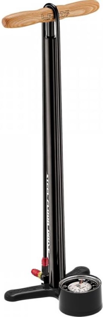 Lezyne 3.5 Fietspomp - Vloerpomp met Drukmeter – 75 cm - Met Handvat – Extra lange Slang - Zwart