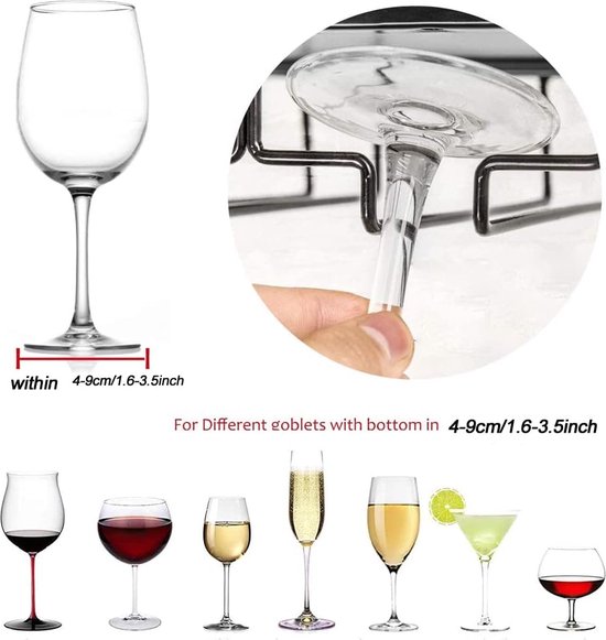 lemgyiamz Glazen houder om op te hangen, bar wijnglas, bekerhouder, 2 lemgyiamz Glazen houder om op te hangen, bar wijnglas, bekerhouder, 2