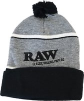 Rolling papers x raw winter hat black / grey