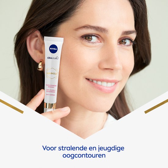 NIVEA CELLular LUMINOUS630 Oogcontourcrème - Oogcrème Donkere Kringen en Wallen - Alle huidtypen - Met hyaluronzuur en cafeïne - 15 ml - NIVEA