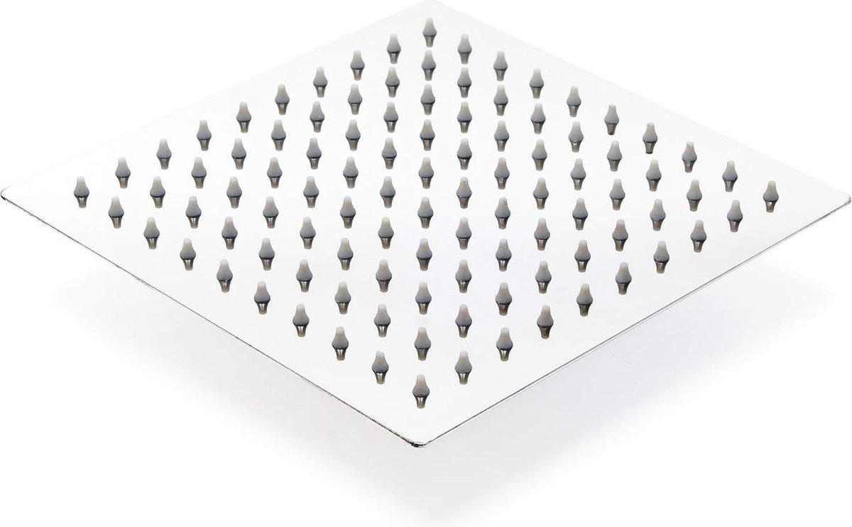 Pommeau Douche Pluie Carré 40x40cm - Acier Inoxydable, Effet Pluie - Rotatif, Easy Clean