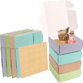Kurtzy Lot de 20 Coffrets Cadeaux Kraft Hobby – Dimensions de la boîte 12 x 12 x 5 cm – Coffrets Cadeaux Carrés en Carton Faciles à Assembler – Fêtes, Anniversaires, Mariages, Vacances