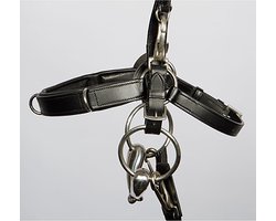 Harry's Horse - Kaptoom Hoofdstel - Leder - Zwart - Maat Pony