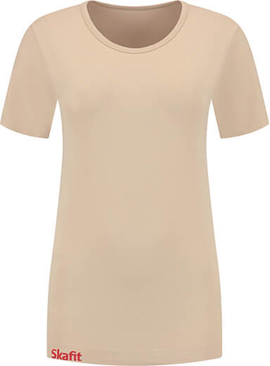 Skafit Casual dames ondershirt maat XL - beige - ademend - antibacterieel - stretch - platte naden - extra lengte