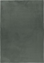Pochon - Tapijt Pouffy - Groen - 110x60x2 - Vloerkleed - Effen - Hoogpolige Vloerkleed - Rechthoekige Tapijt - Rechthoekige Vloerkleed