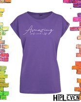 Paars dames shirt Amazing | Paars maat XXL