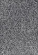 Pochon - Tapijt Nizza - Grijs - 100x60x0,7 - Vloerkleed - Effen - Laagpolige Vloerkleed - Kortpolige Vloerkleed - Rechthoekige Tapijt - Rechthoekige Vloerkleed