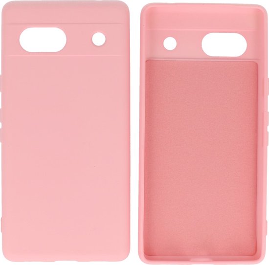 Hoesje Geschikt voor Google Pixel 7A - Fashion Telefoonhoesje Backcover - Siliconen Hoesje - Roze