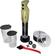 Bamix - Mixeur plongeant M200 Olive - Edition Anniversaire - Incl. 3 lames, support, broyeur, brosse de nettoyage et 2 tasses à mesurer