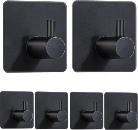 Menz Handdoekhouder zonder boren, set van 4, roestvrije gouden badkamerhanddoekhouder, zelfklevende haak van roestvrij staal, haken met waterdichte kleefpads, zelfklevende haak, als praktische