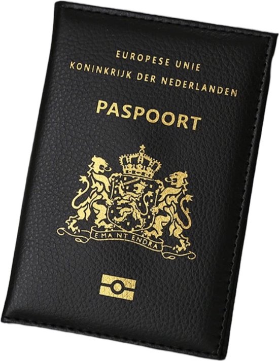 Paspoort hoesje - cover - mapje - paspoorthouder - zwart - goud - design - myluxurybag
