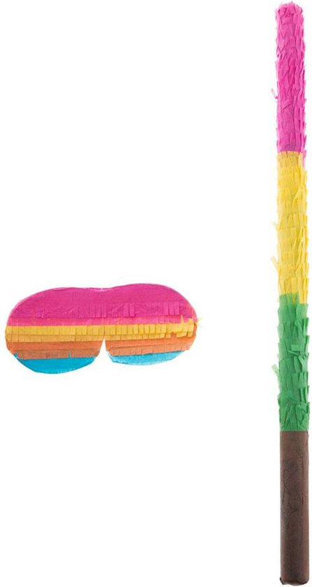 Boland Birthday Pinata Horse - 45 x 33 cm - papier - set avec bâton 54 cm et masque - Fête d'enfants