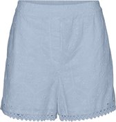 Vero Moda Irina HW Embroidery Shorts Skyway BLAUW M