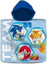 Sonic The Hedgehog Badponcho - Poncho - 100% Katoen - 60 x 60 CM - Badhanddoek