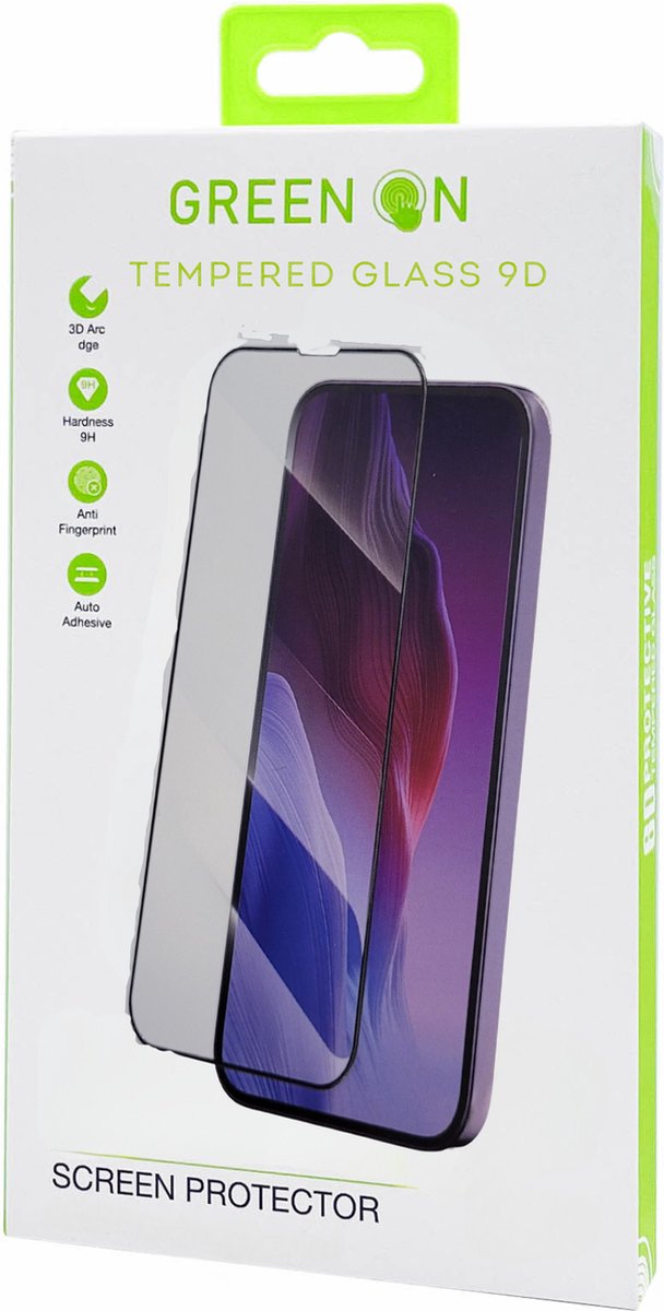 GREEN ON - Beschermlaagje - Screenprotector - 9D Diamanten glas - Geschikt voor IPhone 13 Pro Max / 14 Plus GR50
