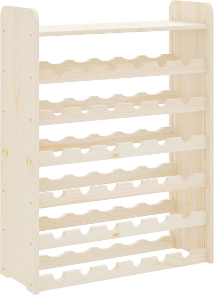 vidaXL - Wijnrek - met - bovenblad - 67,5x25x87 - cm - massief - grenenhout