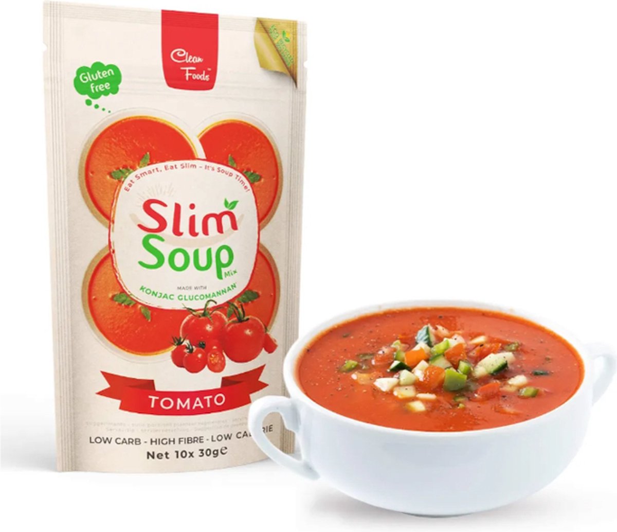 Goedkoopste Clean Foods | SlimSoup | Tomato | 10 x 30 gram