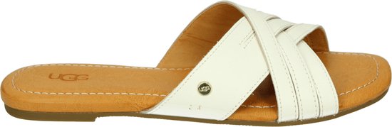 UGG KENLEIGH SLIDE W - Dames slippers - Kleur: Wit/beige - Maat: 41