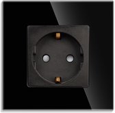 SmartinHuis - Enkelvoudig stopcontact - Zwart