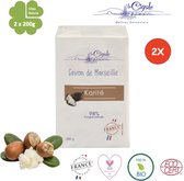 Karité Marseille Zeep | 2 x 200g | een extra milde shea boter zeep | La Cigale