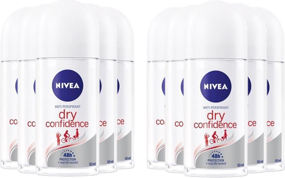 Goedkoopste Nivea Dry Confidence Deo Roller - 10 x 50 ml
