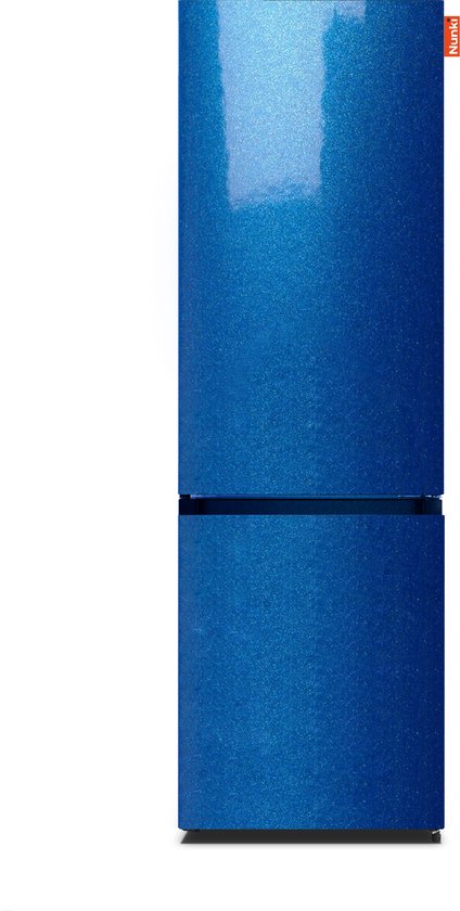 NUNKI LARGECOMBINF-ABMET Combi Bottom Koelkast No Frost, D, 182+71l, Blue Metalic Gloss All Sides